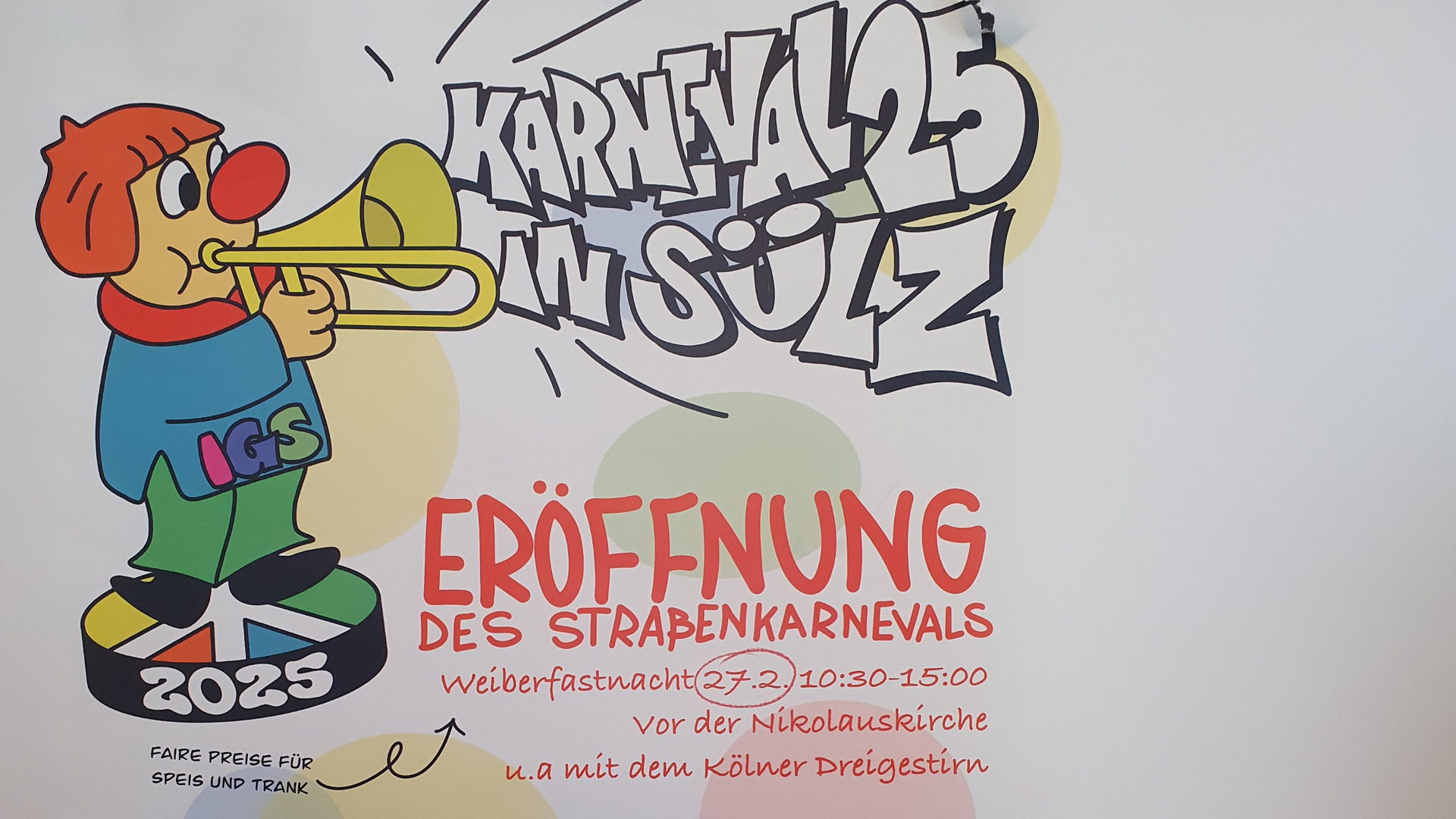 Plakat Karneval im Veedel
